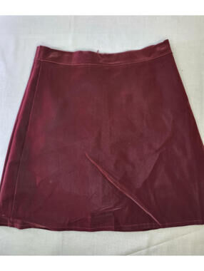 Women's Burgundy Athletic Skort Size M Zip Closure Short Solid Golf Tennis